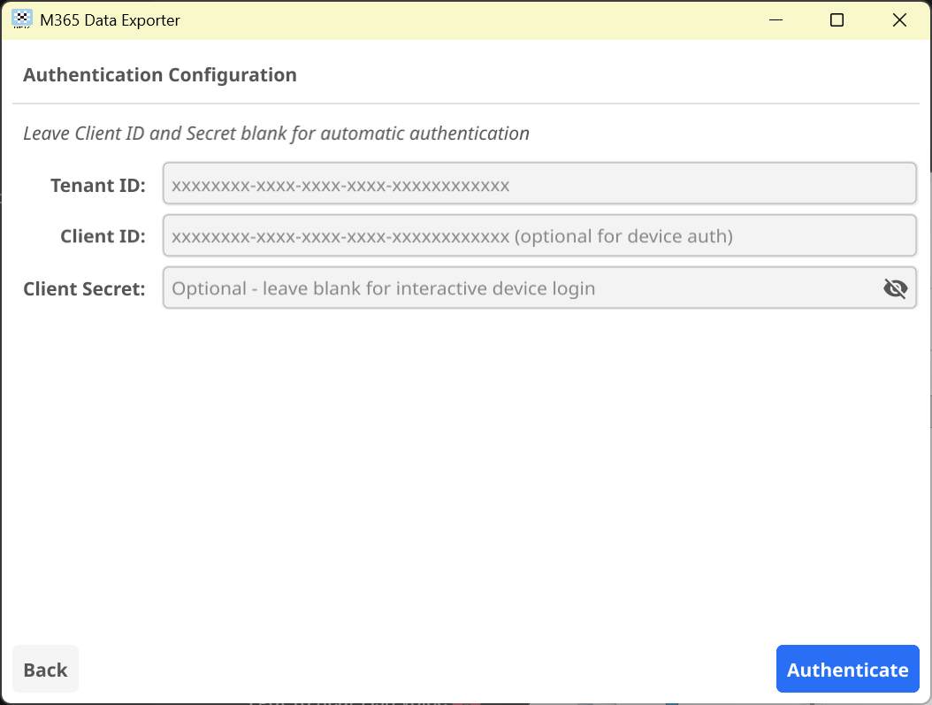Authentication Configuration